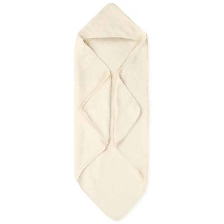 Muslin Baby Hooded Towel | Warm White
