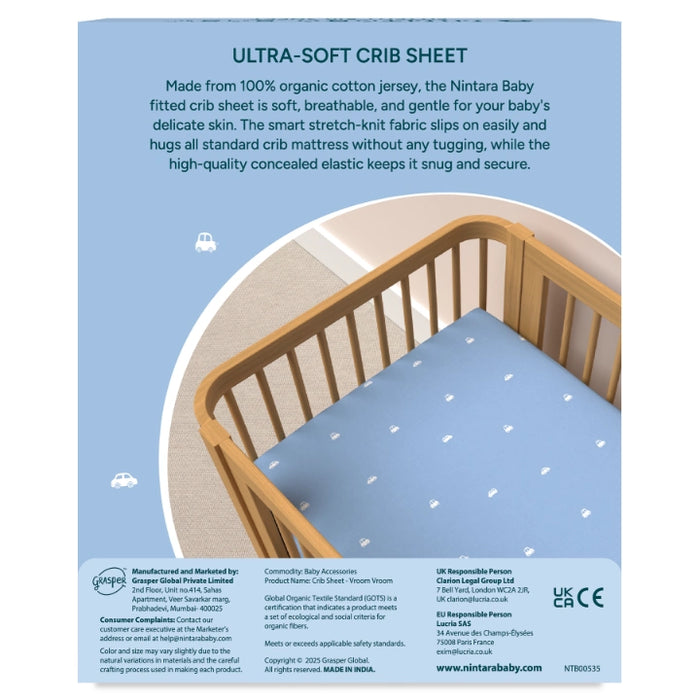 Fitted Baby Bedsheet | Vroom, Vroom!