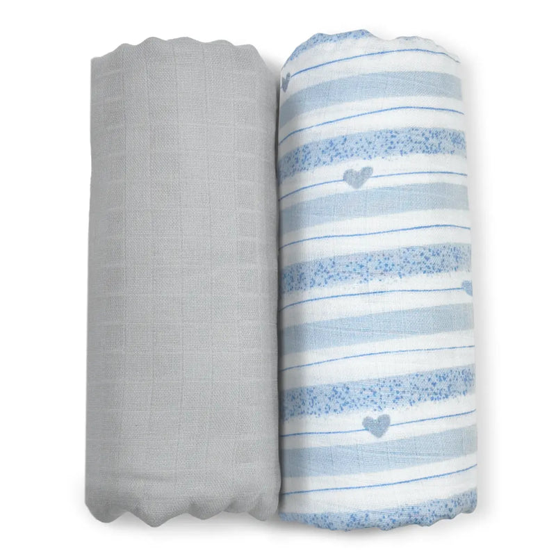 Baby Swaddle Extra Large Set of 2 | All Hearts