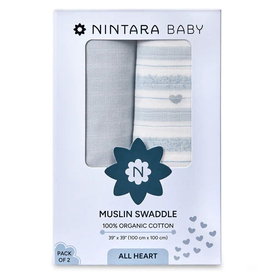 Baby Swaddle - Large - Set of 2 | All Hearts