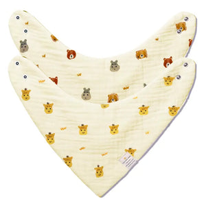 Baby Bandana Bibs - Set of 2 | Animal Friends Pack