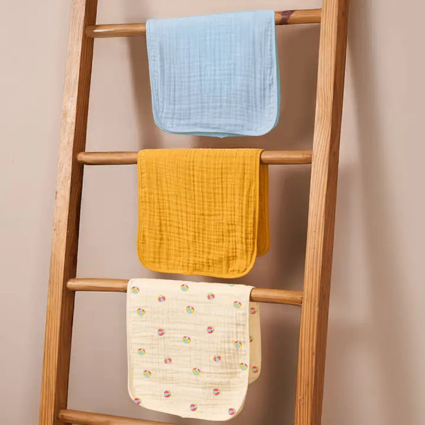 Baby Burp Cloths - Set of 3 | Little Bouncers
