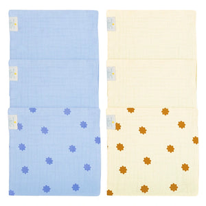 Muslin So-Softs™ | Multipurpose Baby Washcloth - Set of 6 | Nintara Stars