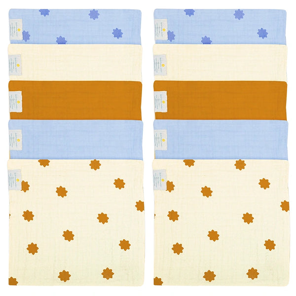 So-Softs Muslin Washcloths - Set of 10 | Megapack