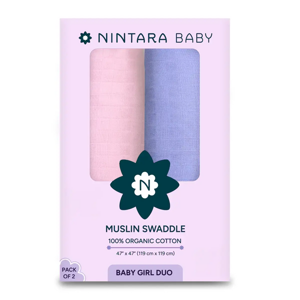 Baby Swaddle - Extra- Large - Set of 2 | Baby Girl Duo