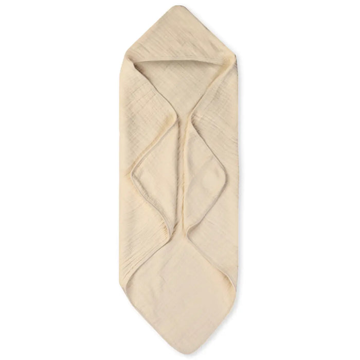 Muslin Baby Hooded Towel | Warm White