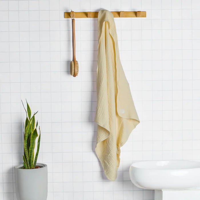 Muslin Baby Hooded Towel | Warm White