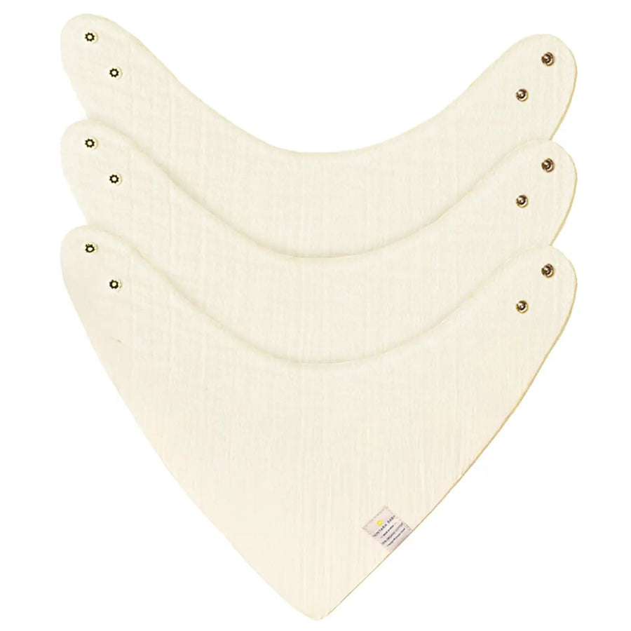 Baby Bandana Bibs - Set of 3 | All Beige Pack