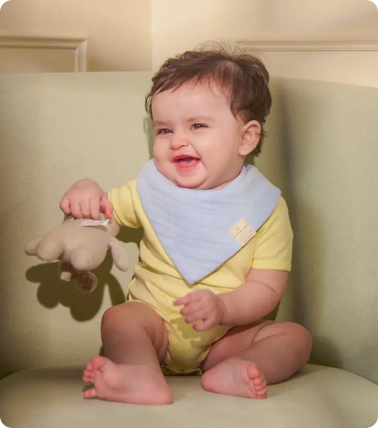 Baby Bandana Bibs - Set of 3 | Beige Trio Pack