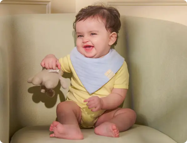 Baby Bandana Bibs - Set of 3 | Beige Trio Pack