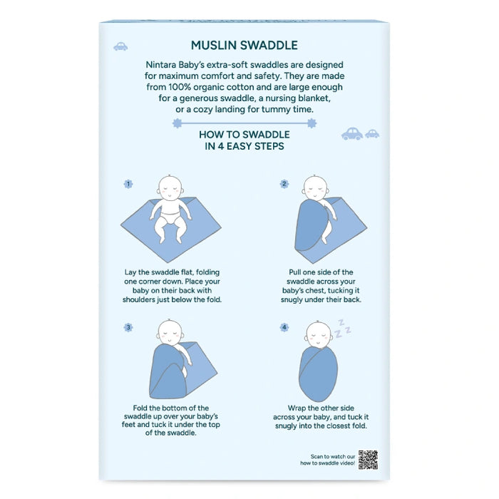 Baby Swaddle Extra Large Set of 2 | Blue Trails