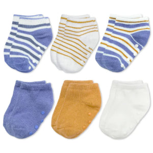 Anti-Slip Baby Socks - Set of 6 | Blue Bundle