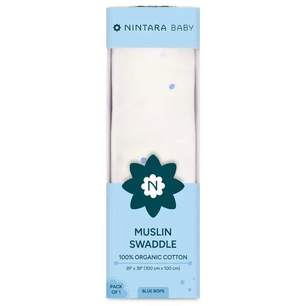Baby Swaddle - Large | Blue Bops