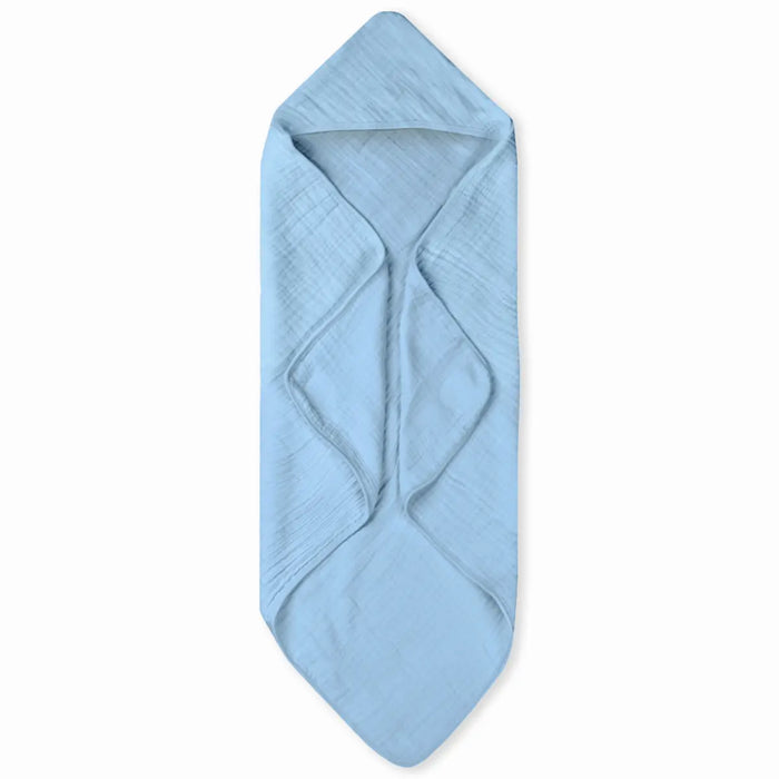 Muslin Baby Hooded Towel | Baby Blue