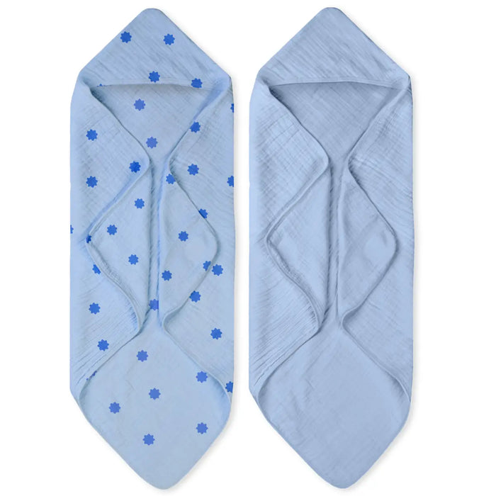 Baby Hooded Towel Set of 2 | Blue Set