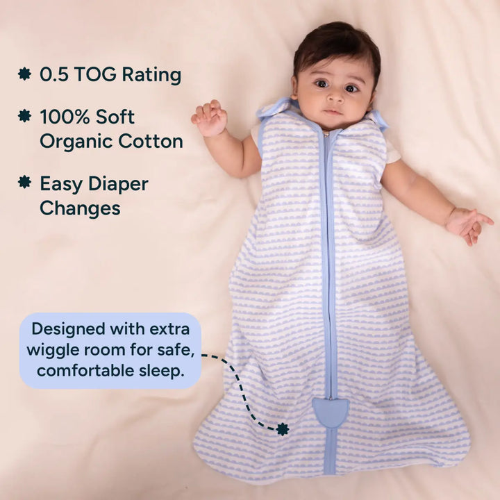 Baby Sleep Sack 0.5 TOG - Bumpy Skies