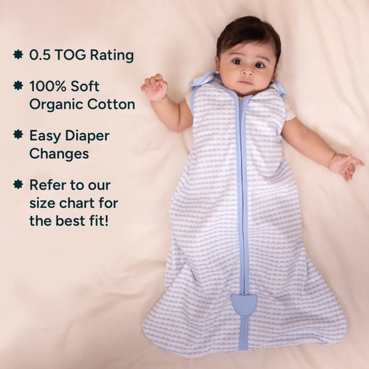 Baby Sleep Sack 0.5 TOG - Bumpy Skies