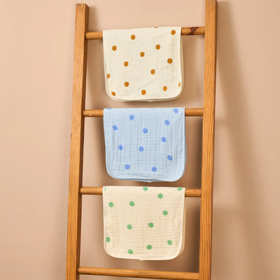 Baby Burp Cloths Set of 3 | Soft Stars