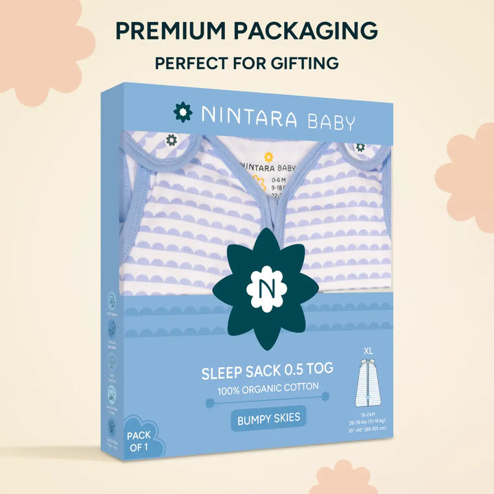 Baby Sleep Sack 0.5 TOG - Bumpy Skies