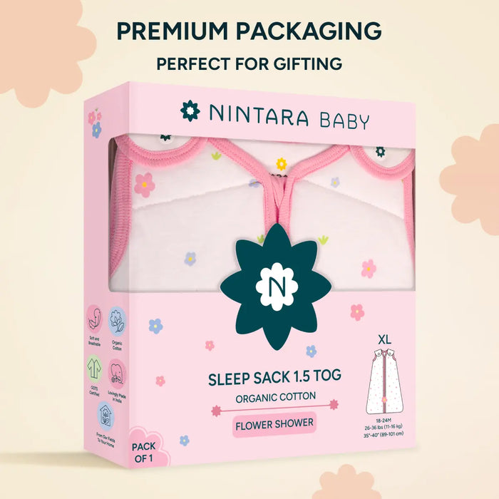 Baby Sleep Sack 1.5 TOG | Flower Shower