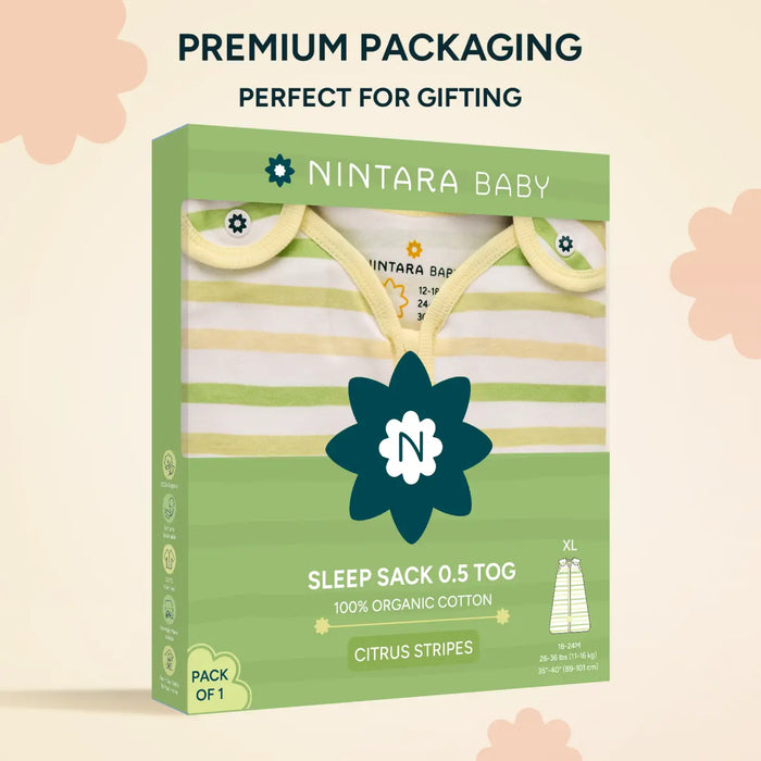 Baby Sleep Sack 0.5 TOG - Citrus Stripes