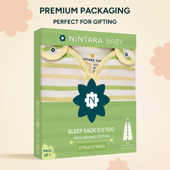 Baby Sleep Sack 0.5 TOG - Citrus Stripes