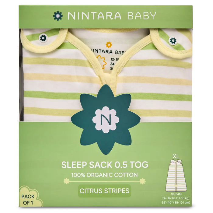 Baby Sleep Sack 0.5 TOG - Citrus Stripes