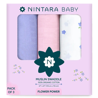 Baby Swaddle Extra Large Set of 3 | Flower Power