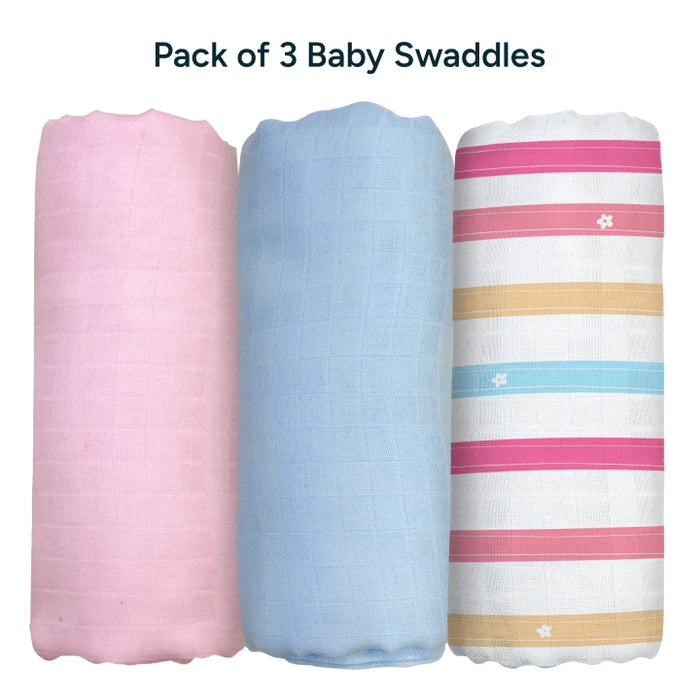 Baby Swaddle Extra Large Set of 3 | Floral Trails