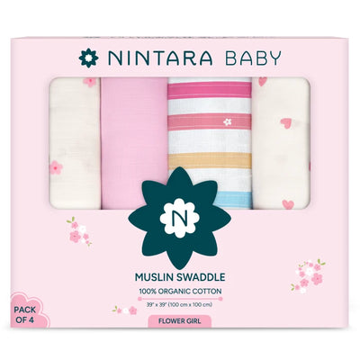 Baby Swaddle - Large - Set of 4 | Flower Girl