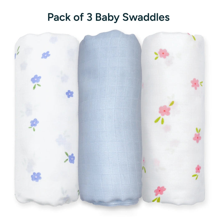Baby Swaddle Extra Large Set of 3 | Flower Girl