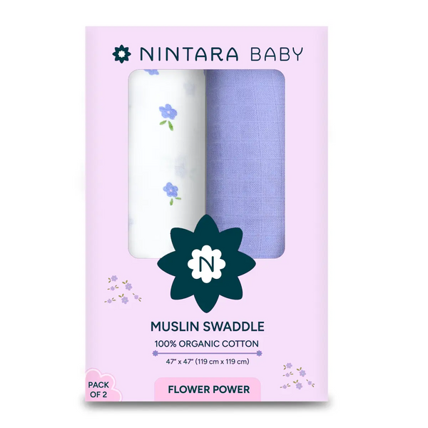 Baby Swaddle - Extra- Large - Set of 2 | Flower Power
