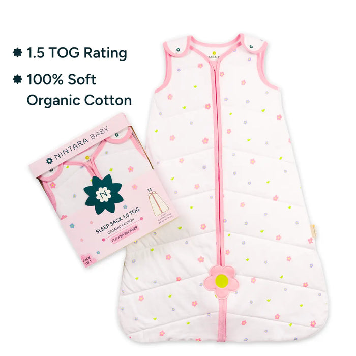 Baby Sleep Sack 1.5 TOG | Flower Shower