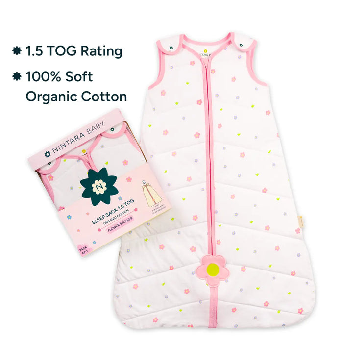 Baby Sleep Sack 1.5 TOG | Flower Shower