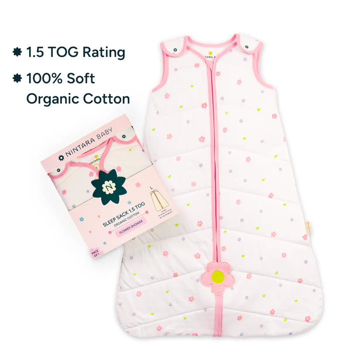 Baby Sleep Sack 1.5 TOG | Flower Shower