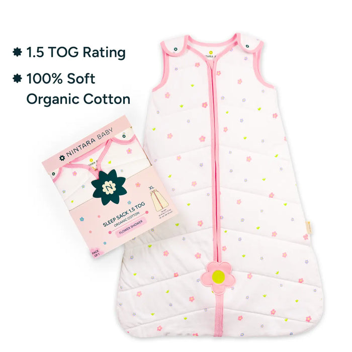 Baby Sleep Sack 1.5 TOG | Flower Shower