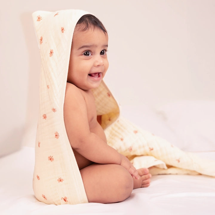 Muslin Baby Hooded Towel | Flutter Friends