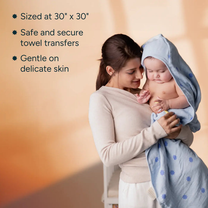 Baby Hooded Towel Set of 2 | Warm White + Stars Set