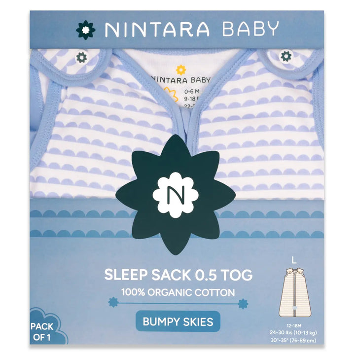 Baby Sleep Sack 0.5 TOG Bumpy Skies