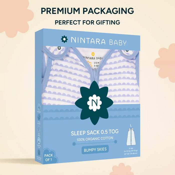 Baby Sleep Sack 0.5 TOG - Bumpy Skies