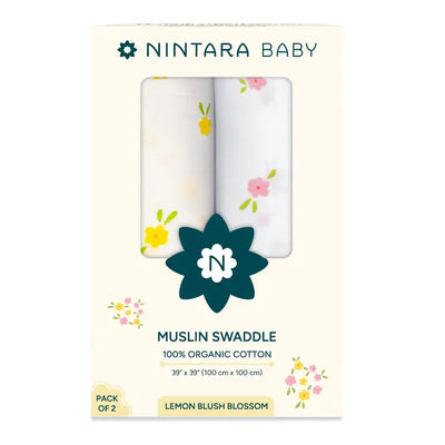 Baby Swaddle - Large - Set of 2 | Lemon Blush Blossom