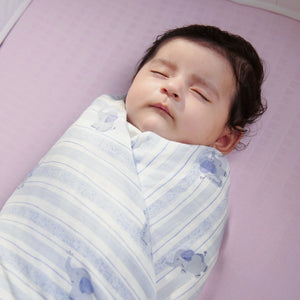Muslin Baby Swaddle - Extra-Large | Little Elephants
