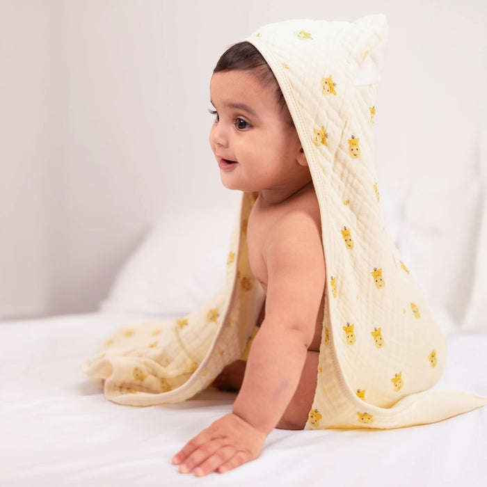 Muslin Baby Hooded Towel | Little Grazers