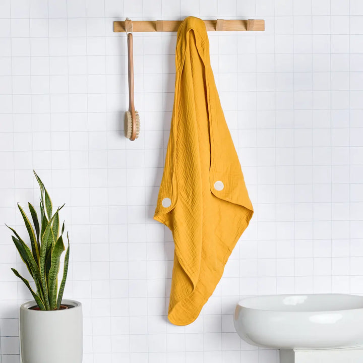 Muslin Baby Hooded Towel | Butterscotch