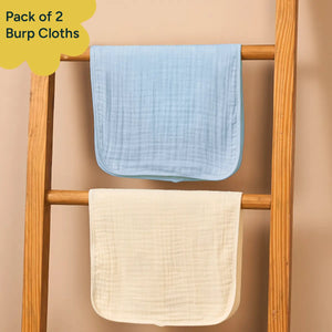 Baby Burp Cloths - Set of 2 | Nintara Solids