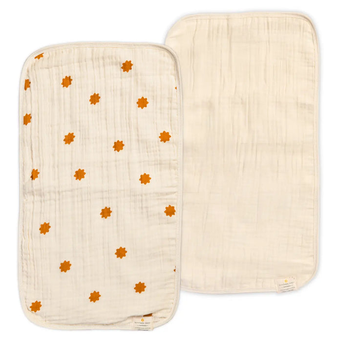 Baby Burp Cloths Set of 2 | Nintara Stars