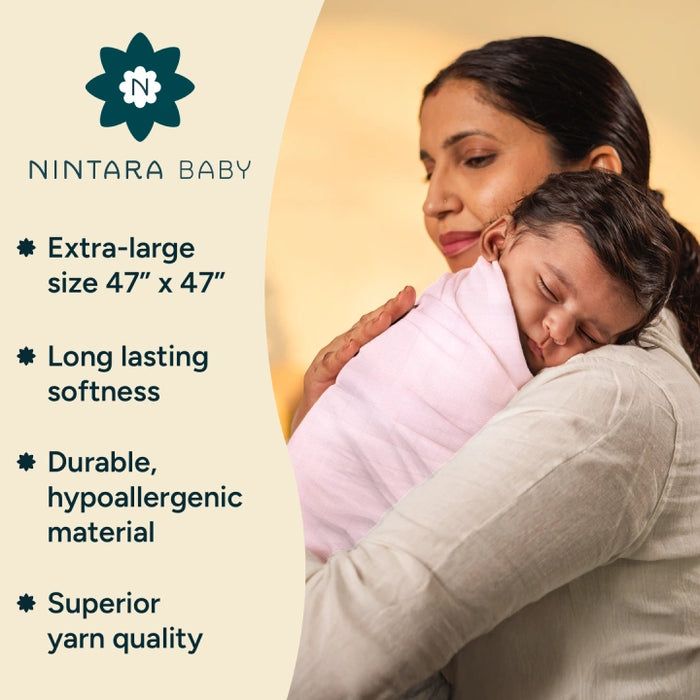 Baby Swaddle Extra Large Set of 2 | Pink Blossom