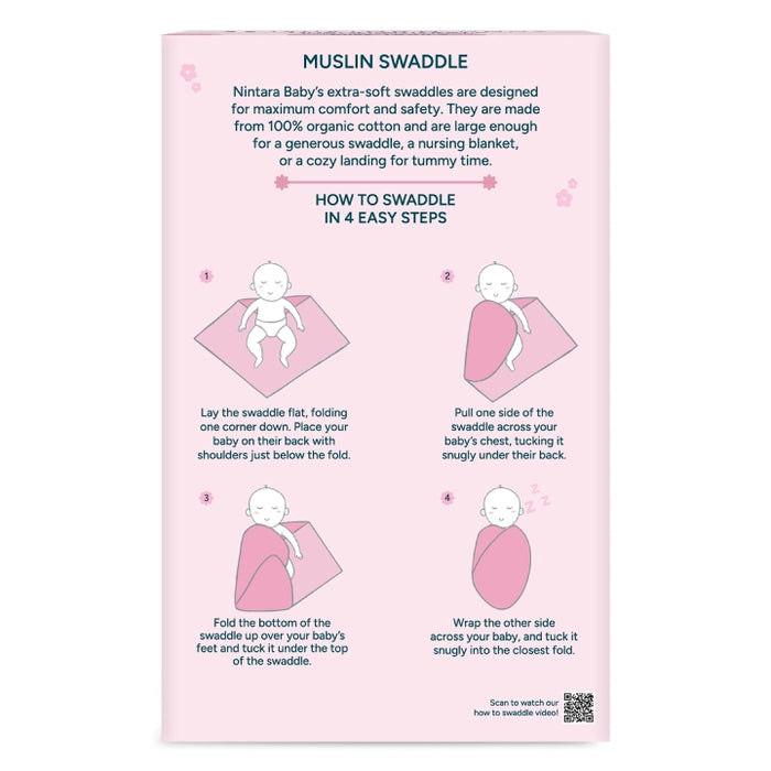 Baby Swaddle Extra Large Set of 2 | Pink Trails