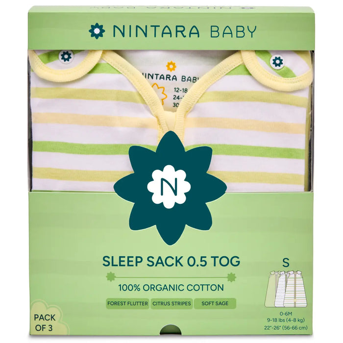 Baby Sleep Sack 0.5 TOG - Set of 3