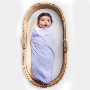 Muslin Baby Swaddle - Extra-Large | Soft Purple